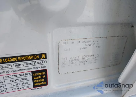 2006 Chevrolet Aveo Ls из США, поврежденный, VIN KL1TD66666B532387